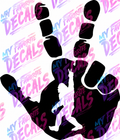 6x6 Bigfoot Peace Handprint Vinyl Decal